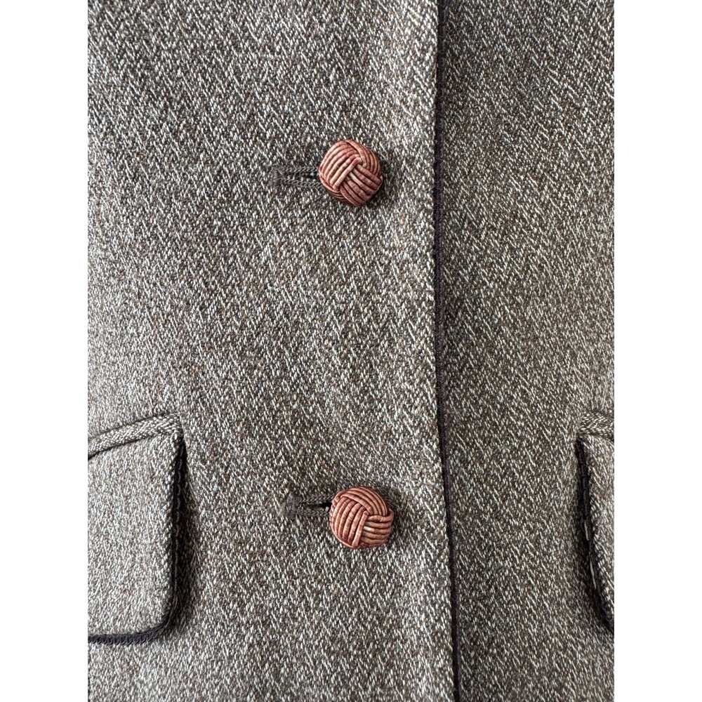 Laltramoda Equestrian Academia Fall Blazer Brown Wool Made in Italy NWT - M - Picture 4 of 9